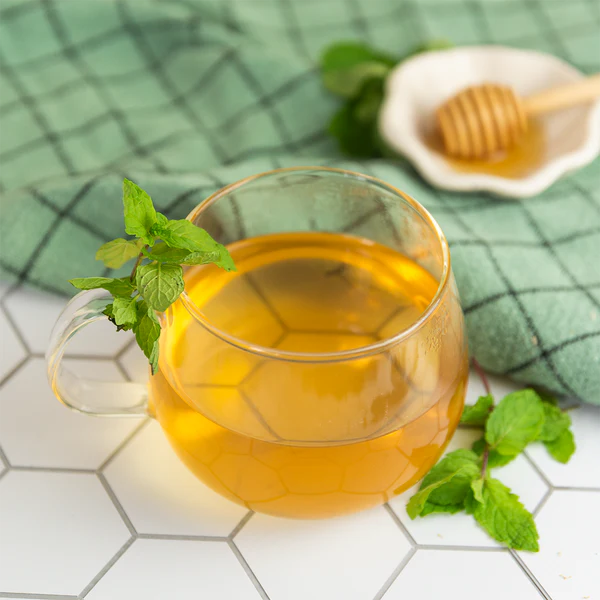 Welcoming tea setting on a wooden table